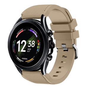 Strap-it Fossil Gen 6 44mm siliconen bandje (beige)