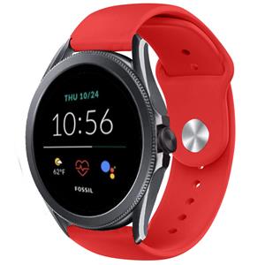 Strap-it Fossil Gen 5e 44mm sport bandje (rood)