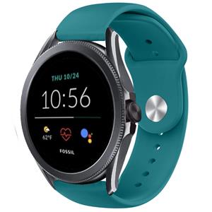 Strap-it Fossil Gen 5e 44mm sport bandje (groen-blauw)