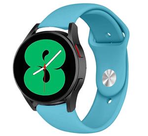 Strap-it Samsung Galaxy Watch 4 44mm sport bandje (lichtblauw)