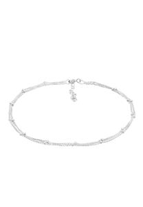 Elli, Fußschmuck Basic Kugelkette Sommer Strand Zeitlos 925 Silber in silber,  für Damen