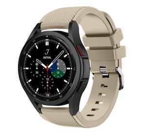 Strap-it Samsung Galaxy Watch 4 Classic 46mm siliconen bandje (beige)