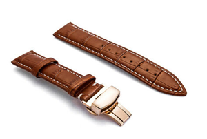 Strap-it Samsung Gear Sport luxe leren band (bruin)