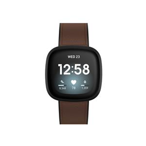 Hama Herrenarmband aus Kunstleder für Fitbit Versa3/Sense braun