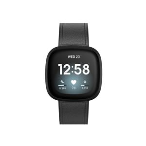 Hama Smartwatch-Armband »Ersatzarmband für Fitbit Versa 3, Sense, Leder und Silikon, 22mm, 21cm«