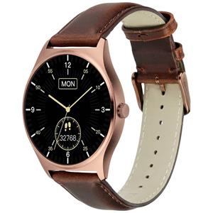 XCOAST QIN XC PRO Herren Smartwatch (3,9 cm/1,3 Zoll, iOS Android) Fitnessuhr und Fitness Tracker, 3-tlg., Leder Braun, Wasserdicht, Puls, Blutdruck, Blutsauerstoff, 9 Tage Akku, Sportmodi