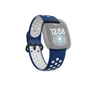 Hama Sportpolsband Voor Fitbit Versa3/Sense Ademend Universeel Donkerb./grijs