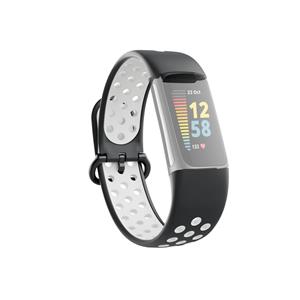 Hama Sportarmband für Fitbit Charge 5 schwarz/grau