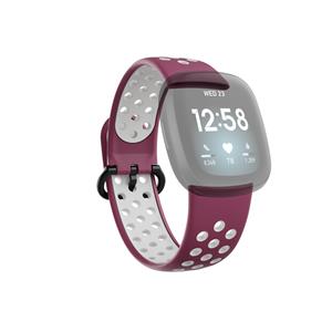 Hama Sportarmband für Fitbit Versa3/Sense bordaux/grau