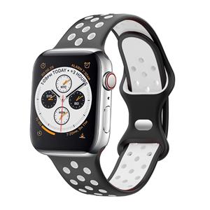 Strap-it Apple Watch sport bandje (zwart/wit)