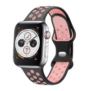 Strap-it Apple Watch sport bandje (zwart/roze)