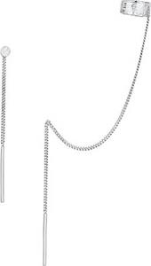 Elli Dames Oorklem ketting doortrekbaar plaatje in 925 Sterling Zilver