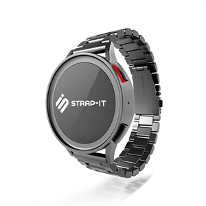 Strap-it Polar Grit X Pro stalen band (donkergrijs)