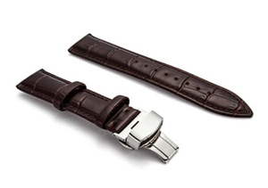 Strap-it Samsung Gear Sport luxe leren band (donkerbruin)