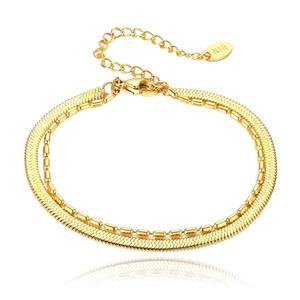 Cilla Jewels Schakelarmband Dames Goudkleurig en Verstelbaar