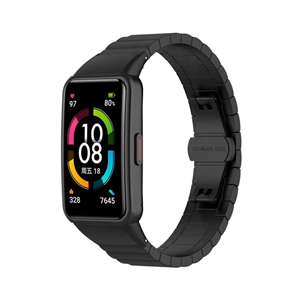 Strap-it Huawei Band 6 metalen bandje (zwart)