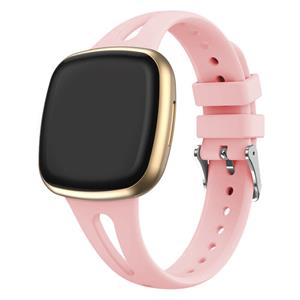 Strap-it Fitbit Sense 2 luxe siliconen bandje (roze)