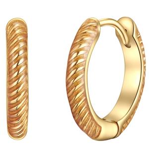 Glanzstücke München, Silbercreolen in gold, Schmuck für Damen
