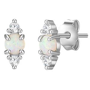Glanzstücke München Paar Ohrstecker »Raute silber«, aus Sterling Silber