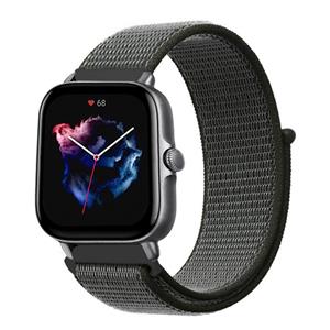 Strap-it Amazfit GTS 3 nylon band (groen)