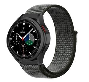 Strap-it Samsung Galaxy Watch 4 Classic 42mm nylon band (groen)