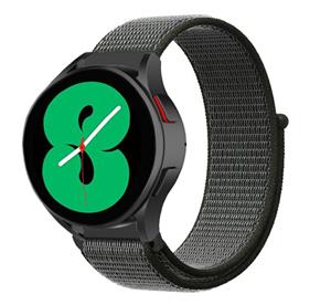 Strap-it Samsung Galaxy Watch 4 - 44mm nylon band (groen)