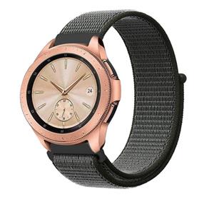 Strap-it Samsung Galaxy Watch 42mm nylon band (groen)