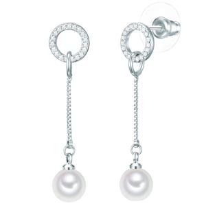 Rafaela Donata, Perlen-Ohrhänger in silber, Schmuck für Damen