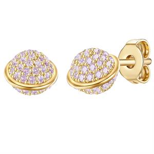 Glanzstücke München, Ohrstecker Planet in gold, Schmuck für Accessoires