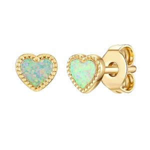 Glanzstücke München, Ohrstecker Herz in gold, Schmuck für Damen