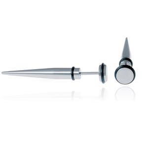 Mendes Titanium Stud oorbellen Spike Zilver