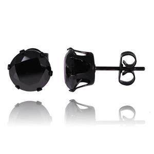 LGT JWLS LGT Jewels Stud oorbellen Edelstaal Black Edition Round 6mm