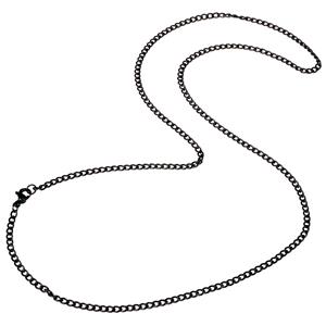 LGT JWLS LGT Jewels Cubaanse koord ketting Zwart 3mm-60cm