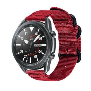 Strap-it Samsung Galaxy Watch 3 - 45mm nylon gesp band (rood)