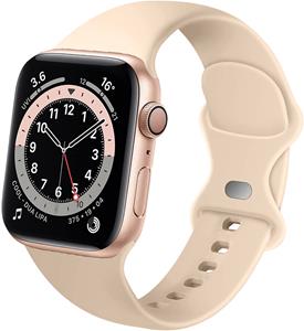 Strap-it Apple Watch siliconen bandje (zandroze)