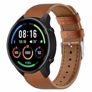 Strap-it Xiaomi Mi Watch leren bandje (strak bruin)