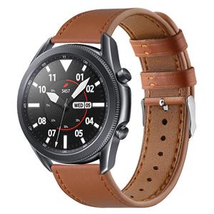 Strap-it Samsung Galaxy Watch 3 45mm leren bandje (strak bruin)