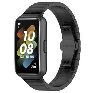 Strap-it Huawei band 7 metalen bandje (zwart)