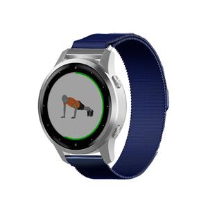 Strap-it Garmin Vivoactive 4s Milanese band - 40mm - blauw