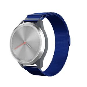 Strap-it Garmin Vivomove 3s Milanese band blauw