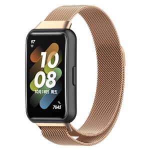 Strap-it Huawei Band 7 Milanese band (rosé goud)