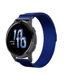 Strap-it Garmin Venu 2s Milanese band - 40mm - blauw