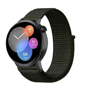 Strap-it Huawei GT3 42mm nylon band (Donkergroen)