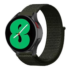 Strap-it Samsung Galaxy Watch 4 - 40mm nylon band (donkergroen)