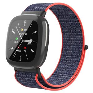 Strap-it Fitbit Sense 2 nylon bandje (bright powder)