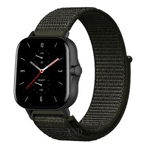 Strap-it Amazfit GTS 2 nylon band (donkergroen)