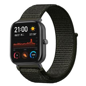 Strap-it Xiaomi Amazfit GTS nylon band (donkergroen)