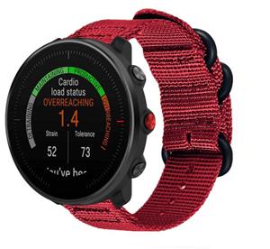 Strap-it Polar Vantage M nylon gesp band (rood)