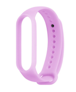 Strap-it Xiaomi Mi Band 5 siliconen bandje (lichtgevend paars)