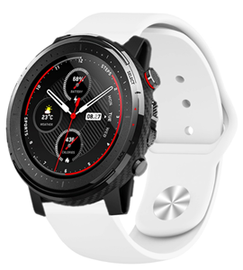 Strap-it Xiaomi Amazfit Stratos sport band (wit)